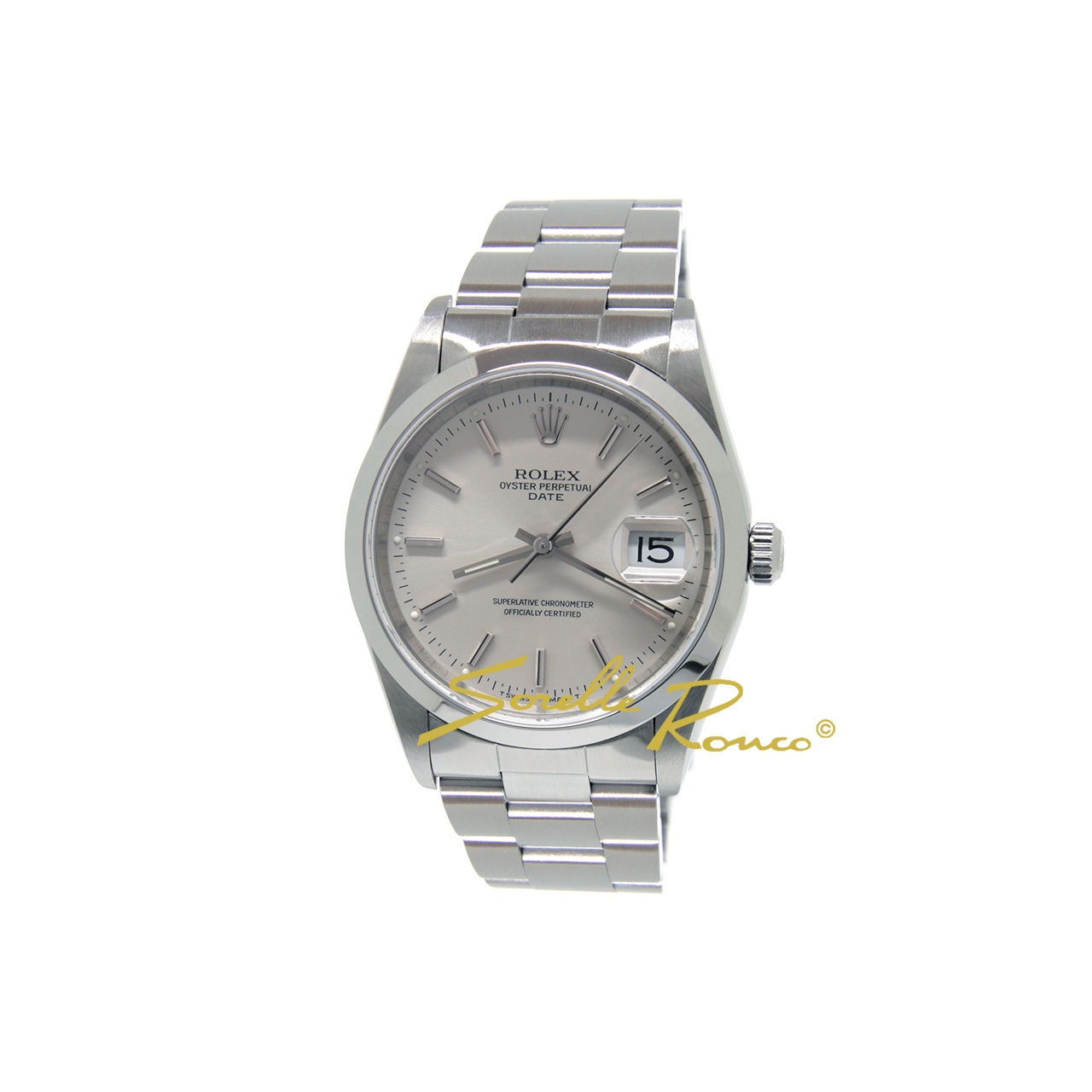 Date Silver indici 34mm Acciaio Oyster