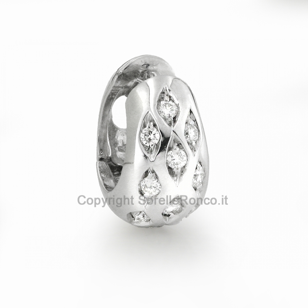 CF02680 - Orecchini Oro Bianco 18kt con Diamanti 0.32 Ct