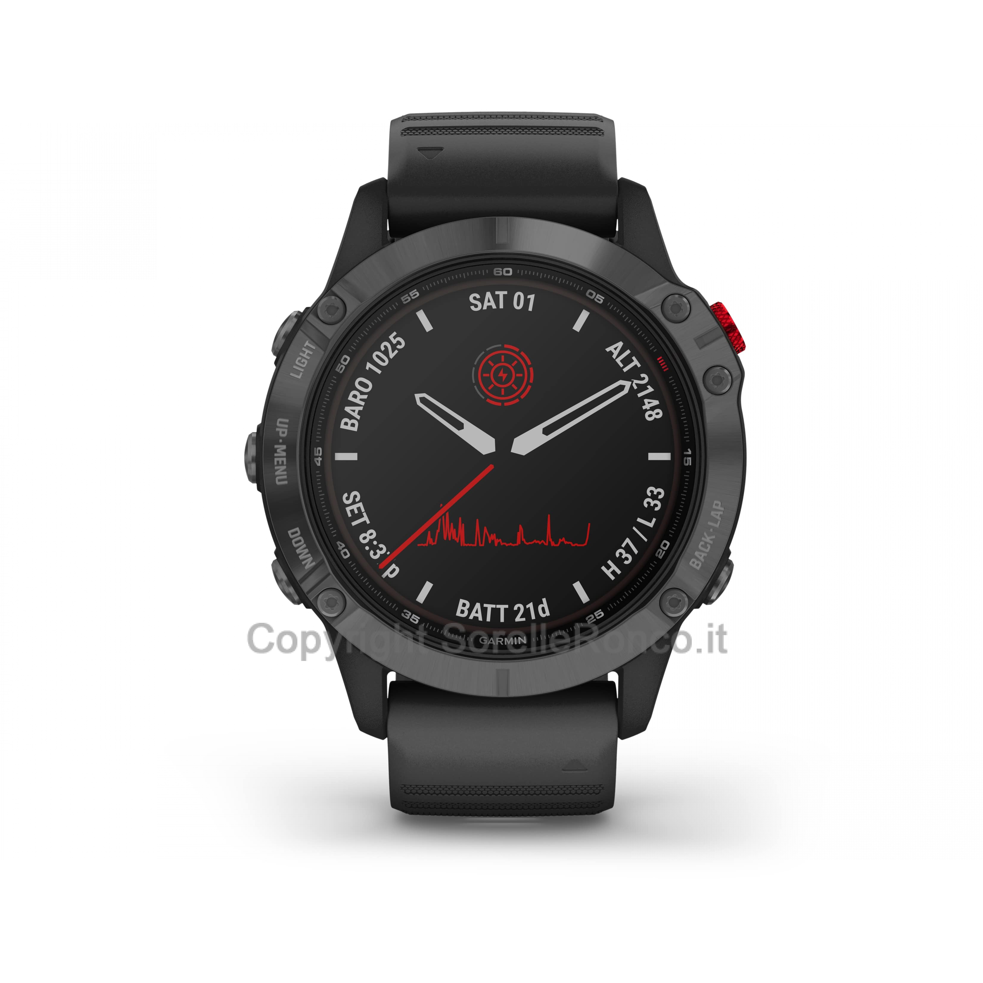Smartwatch Fenix 6 Pro Solar Grigio Gomma 47mm