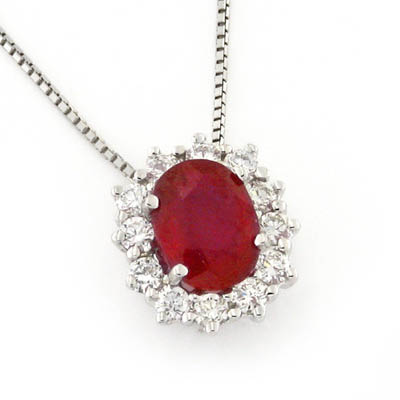 Collana Rosso Passione Rubino e Diamanti