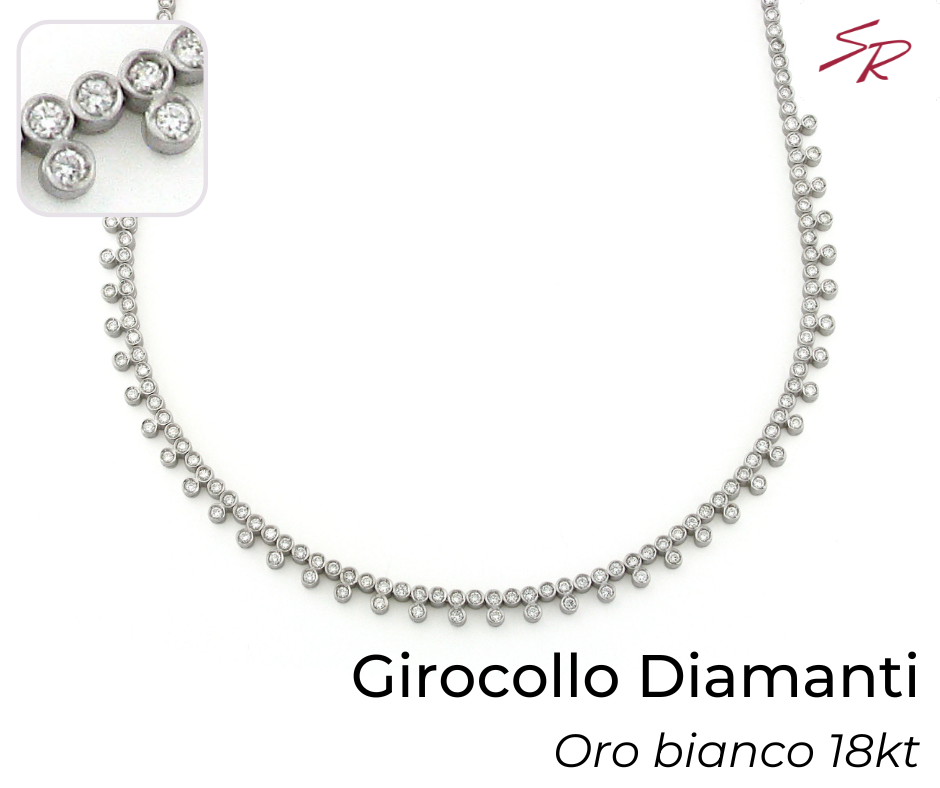 Collana Girocollo Diamanti 2.73ct Oro Bianco