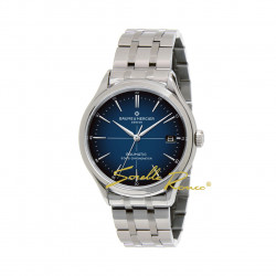 Il novo orologio BAUME & MERCIER della collezione Clifton monta un movimento automatico Baumatic di manifattura Baume Mercier che ha la particolaritÃ  di avere 5 giorni di riserva di carica. Ha la cassa in acciaio, quadrante blu con indici e cinturino in acciaio.