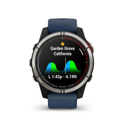 010-02582-61 - Smartwatch Garmin Quatix 7 47mm Amoled Gomma Blu