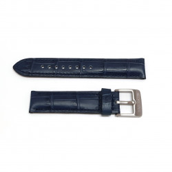 1115862-20mm - Cinturino Glycine Pelle Blu Stampa Cocco 20mm