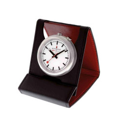 A468-30319-11SBB - Mondaine Travel Alarm Clock 40mm Bianco Acciaio