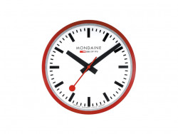 A990-CLOCK-11SBC - Orologio Mondaine Wall Clock 25cm Rosso