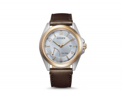 AW7056-11A - Citizen Of Collection Argento 43mm Pelle Marrone