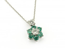 CF00403 - Collana Smeraldi con Diamanti Brillanti