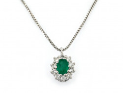 CF01505 - Collana con Smeraldo e Diamanti