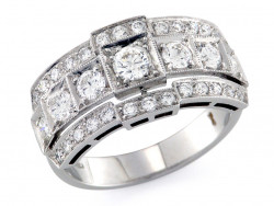CF01578 - Anello Art Deco Diamanti 1.31 Ct