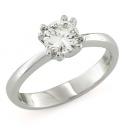CF02474 - Anello Solitario Fidanzamento con Diamante 0.92 Ct