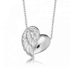 ERN-LILHEARTWING - Collana Engelsrufer Cuore/Ala Argento