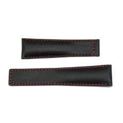 TAG-CIN-0004 - Cinturino Compatibile Tag Heuer Pelle Nera Rosso
