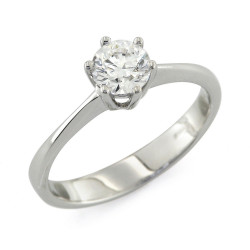 CF02574 - Anello Solitario Fidanzamento con Diamante 1.08 Ct 