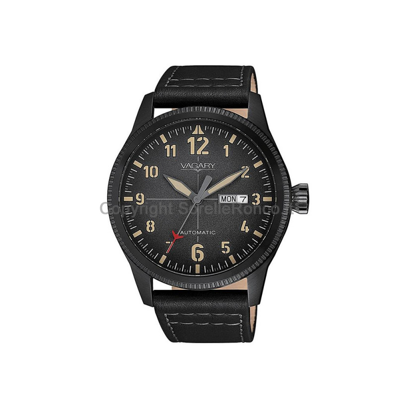 VAGARY G.MATIC 101 FLYBOY NERO PELLE 42MM