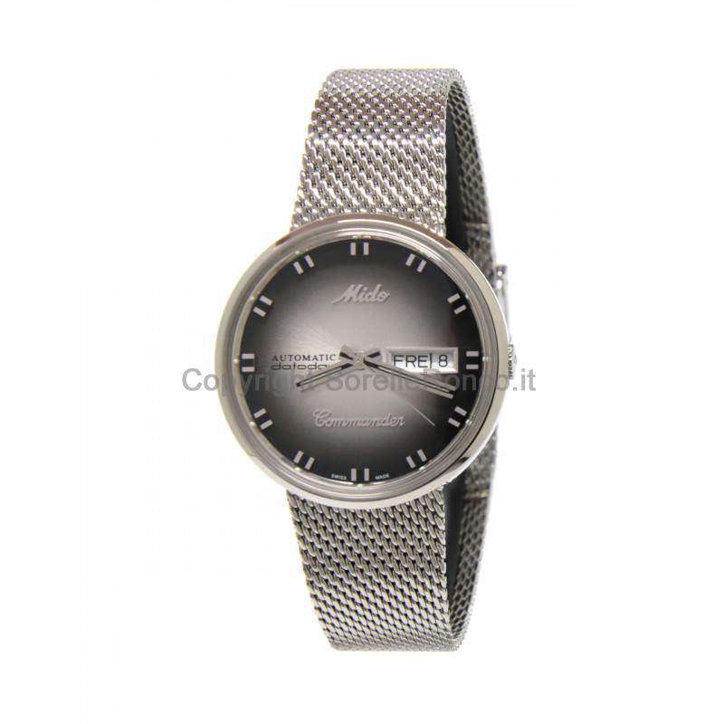 MIDO COMMANDER SHADE 37MM SILVER DAY DATE