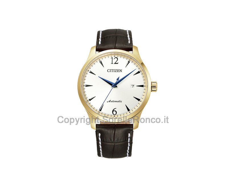 CITIZEN OF COLLECTION BIANCO 40MM PELLE MARRONE