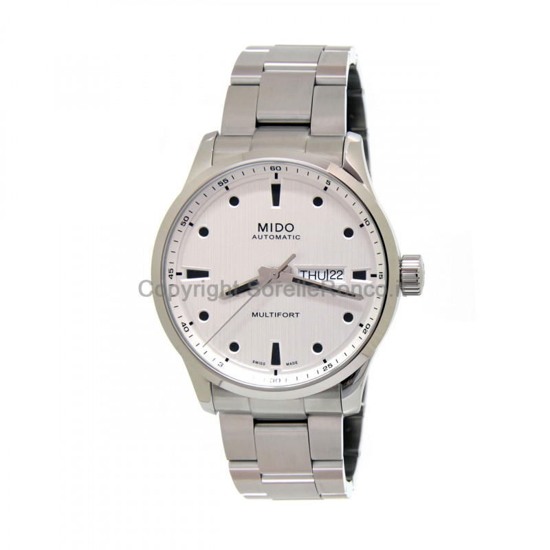 MIDO MULTIFORT M 42MM ARGENTO DAY DATE ACCIAIO